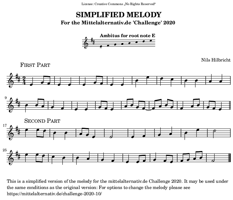 Melody in E