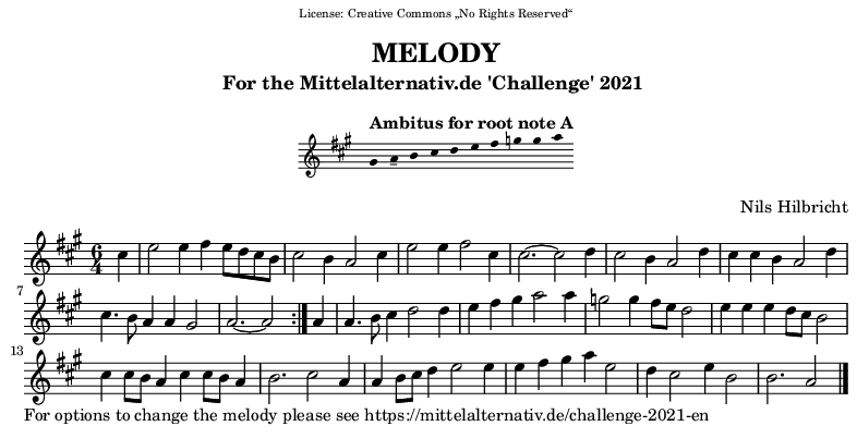 Melody in A