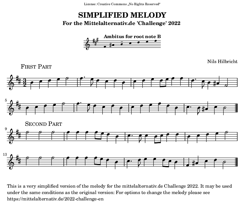 Melody in B