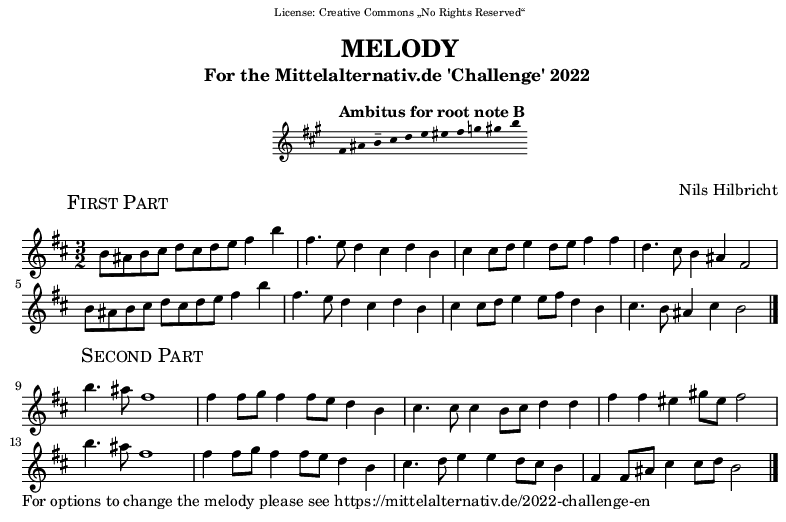 Melody in B