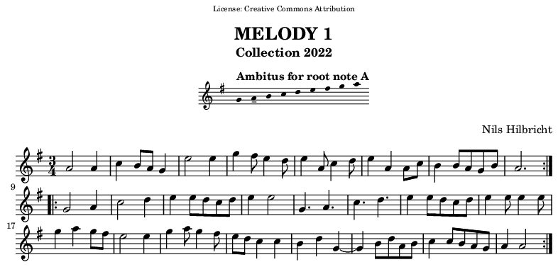 Melody in A