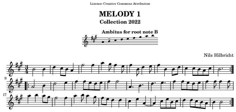 Melody in B