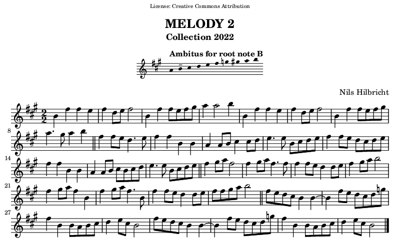 Melody in B