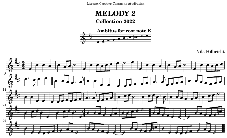 Melody in E