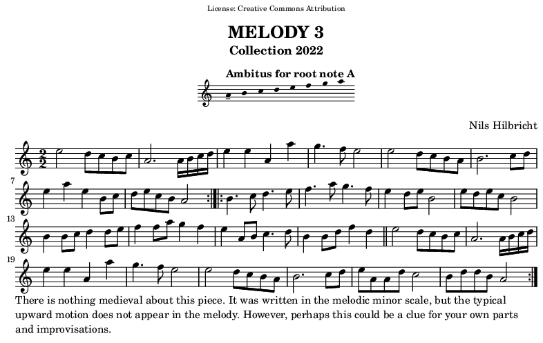 Melody in A