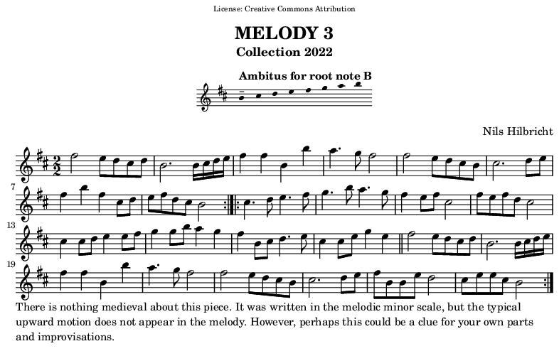 Melody in B