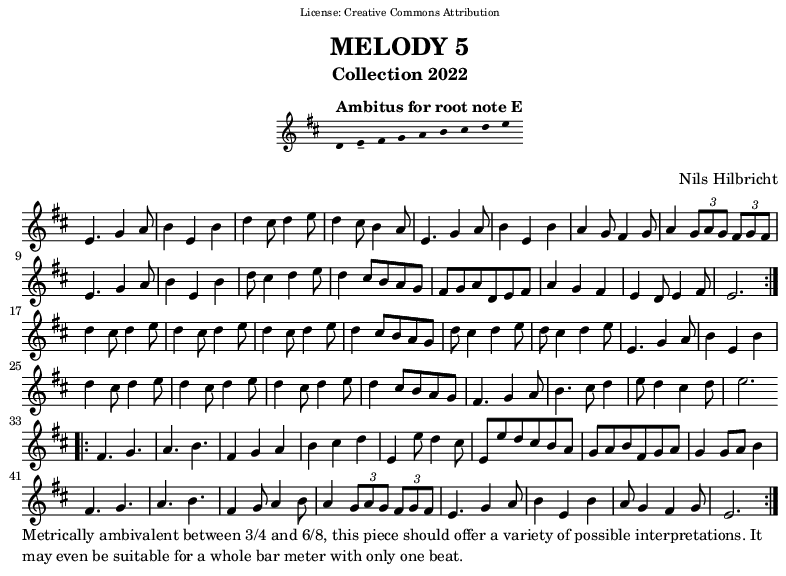 Melody in E