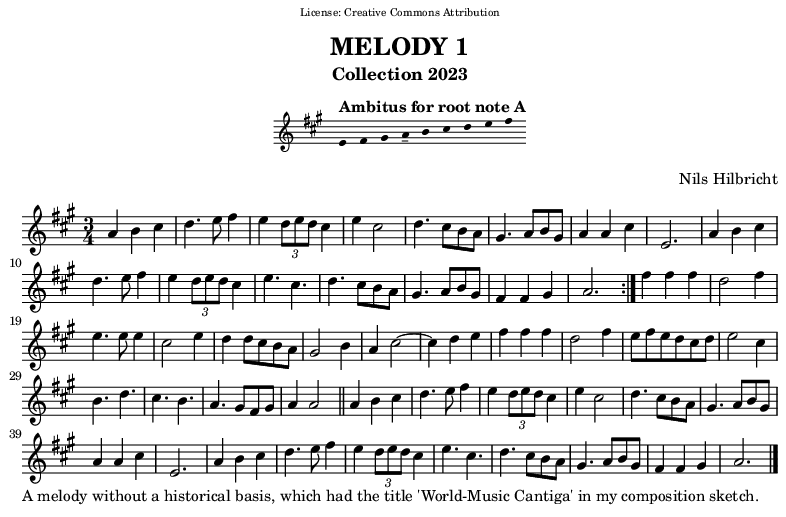 Melody in A