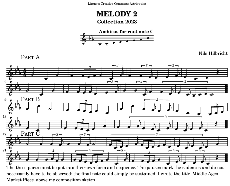 Melody in C