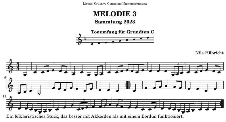 Melodie in C