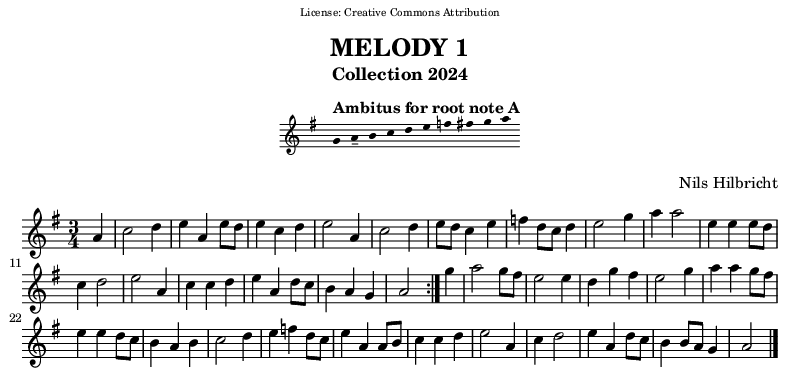 Melody in A