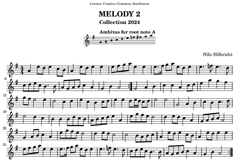 Melody in A