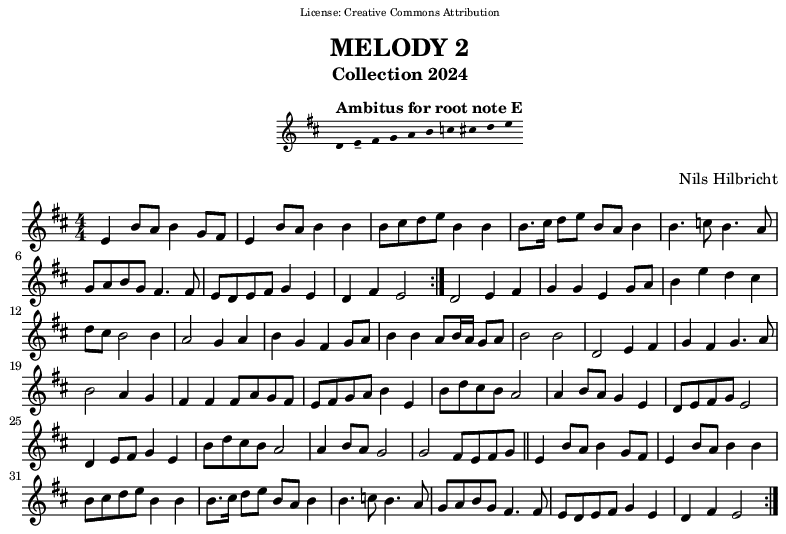 Melody in E