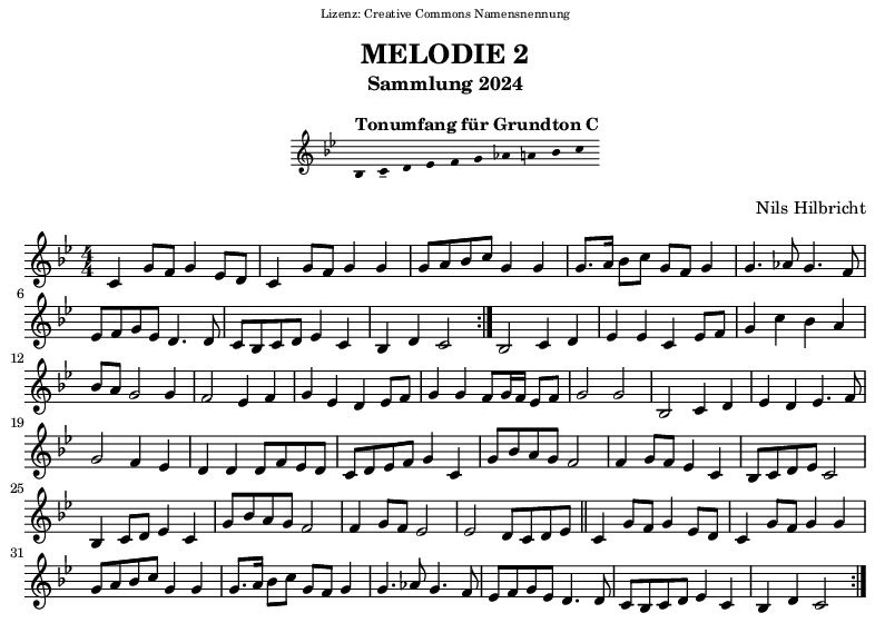 Melodie in C